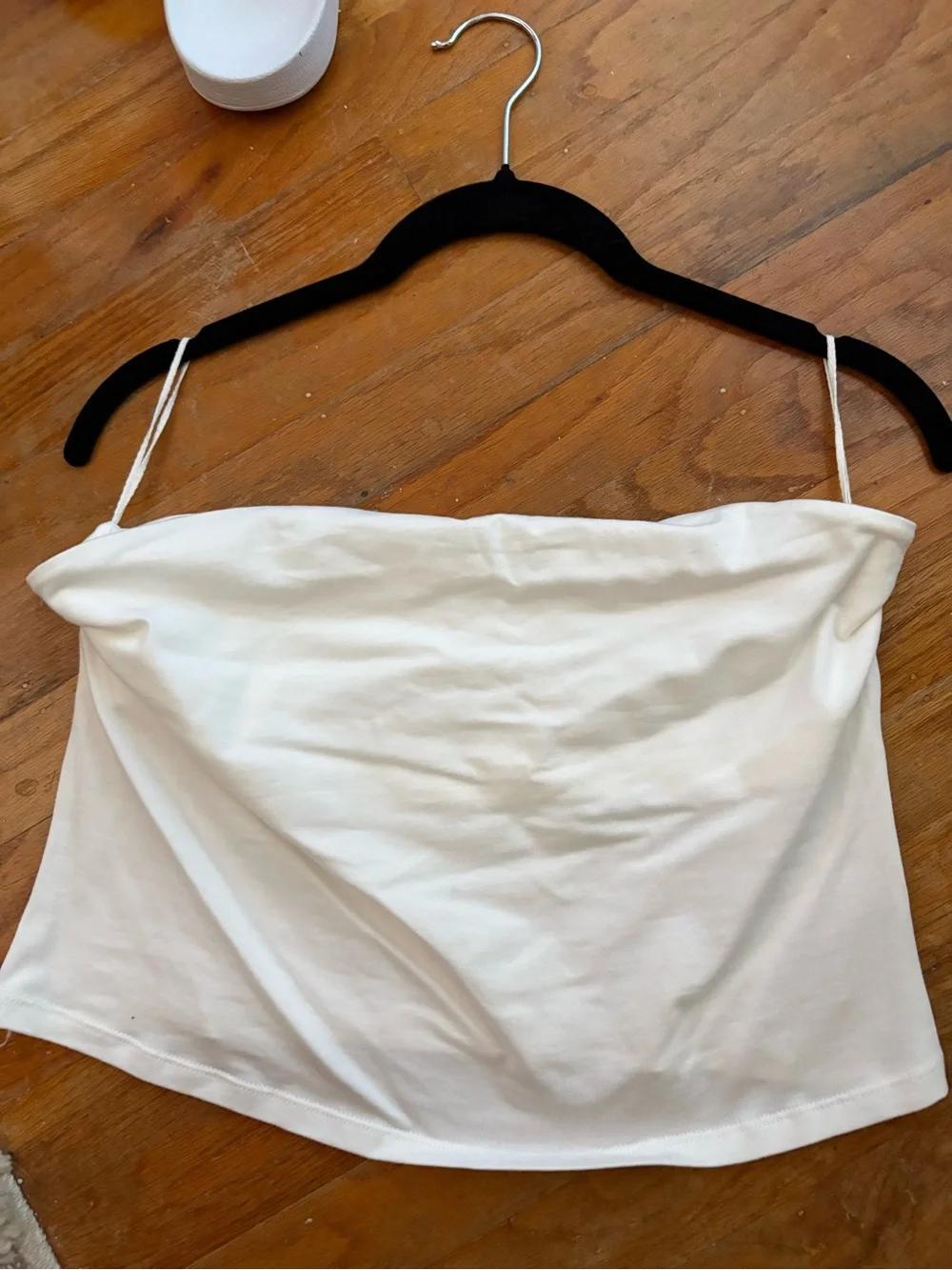 Free People White Strapless Camisole with Thin Spaghetti Straps